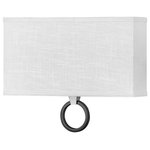 Hinkley - Hinkley 41204BN Link - 15" 32W 1 LED Wall Sconce - Perfected by its prominent round or square finial,Link 15" 32W 1 LED W Brushed Nickel/Black *UL Approved: YES Energy Star Qualified: n/a ADA Certified: YES  *Number of Lights: Lamp: 1-*Wattage:32w LED bulb(s) *Bulb Included:Yes *Bulb Type:LED *Finish Type:Brushed Nickel/Black