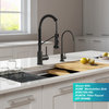 Bolden Commercial Style 2-Function Pull-Down 1-Handle 1-Hole Kitchen Faucet, Matte Black (Sensor Touchless)