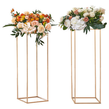 VEVOR 2PCS 31.5in High Wedding Flower Stand Acrylic Laminate Floral Display Rack