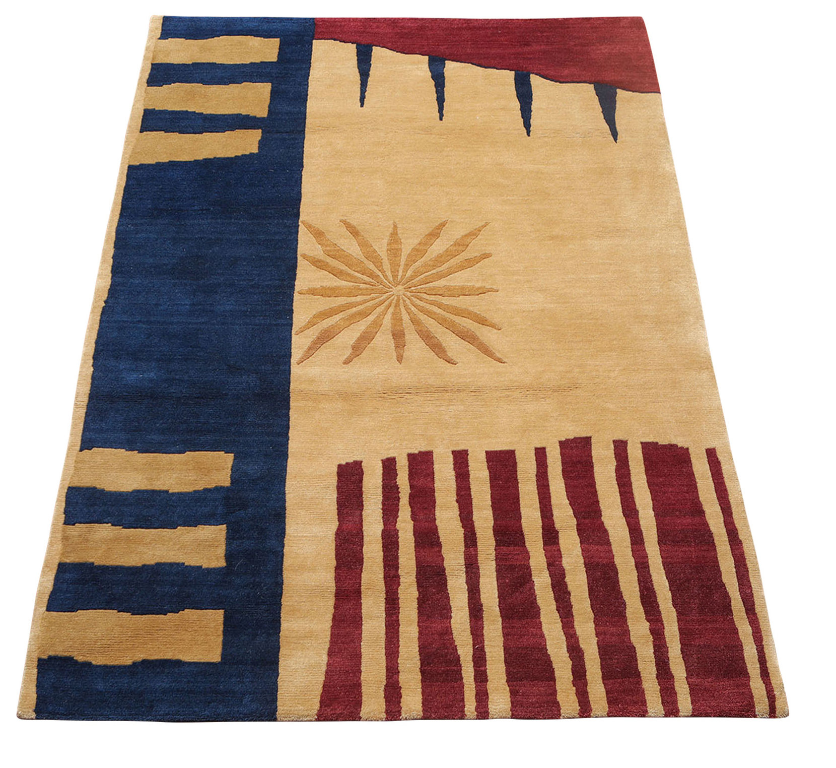 Tan Gold Color Tibetan Rug, 5'7