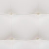 Zen Tufted Queen Bed Oversized Footboard White Leatherette