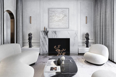 Idée de décoration pour un salon design.