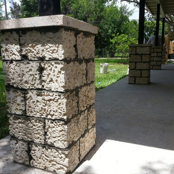 brick columns and block columns