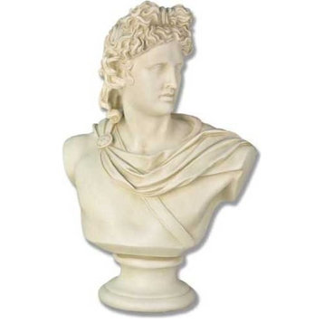 Apollo Bust Medium 22 H, Greek and Roman Busts