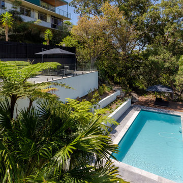 Outdoor entertainment area (Landscaping, Decking, Pool and Tiling.)