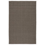 Jaipur Living - Jaipur Living Iver Indoor/Outdoor Solid Gray/Taupe Area Rug, 6'x9' - The Nirvana Premium collection offers a boldly textured and grounding accent to modern homes. The dark gray Iver rug boasts a handwoven polypropylene and polyester construction for an easy-to-clean, weather resistant option that complements clean, Scandinavian interiors and relaxed, sophisticated outdoor areas alike.