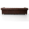 Club Chesterfield Tufted Brown Leather Sofa - 118W
