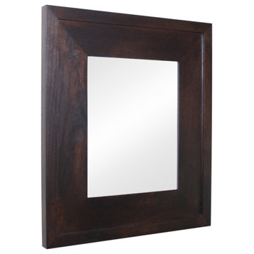 Compact Portrait 11"x14" Mirrored Medicine Cabinet by Fox Hollow Furnishings, Coffee Bean