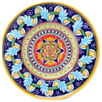 Deruta Ceramiche Sberna Antico Geometrico 17" Round Platter, 2