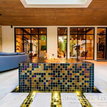 Lightstreams Gold Iridescent Metal Blue Pool and Spa