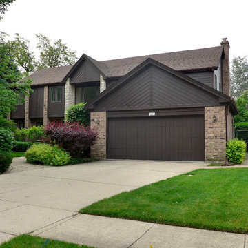 Exterior Remodel, Wilmette, IL James Hardie Siding Chestnut Brown