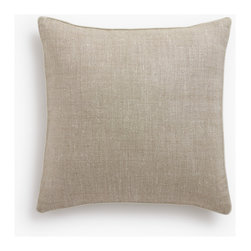 Barn & Willow : Belgian Linen Throw Pillows : Oatmeal - piped - Decorative Pillows