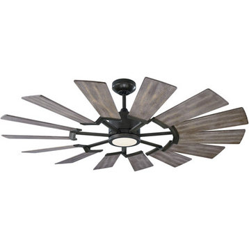 14PRR52D Prairie 52" Ceiling Fan, Aged Pewter, Aged Pewter