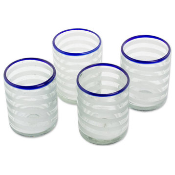 NOVICA Refreshing And Recycled Juice Glasses  (Set Of 4)