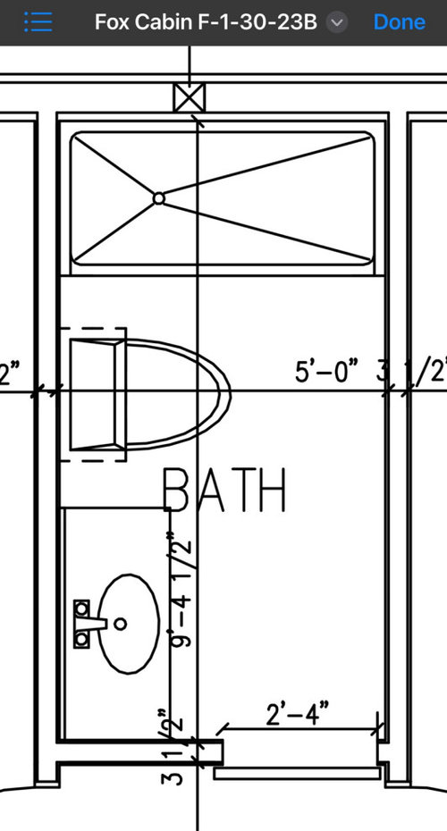 Mountain Modern Cabin Bathroom