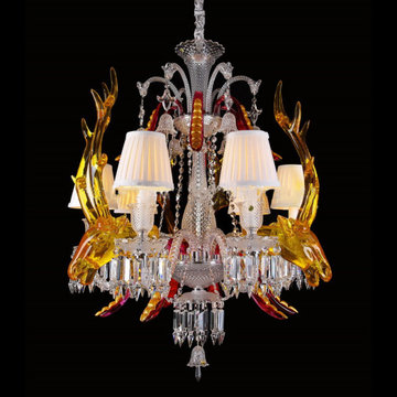 6-light Crystal Antler Baccarat Chandelier