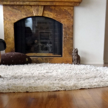 Custom Area Rug and Wood Kitchen Flooring for Monterey Home