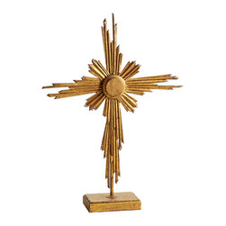 SUNBURST GILT CROSS - NEW - Decorative Accents
