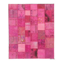 Over-dyed Turkish Patchwork Rug - Area Rugs