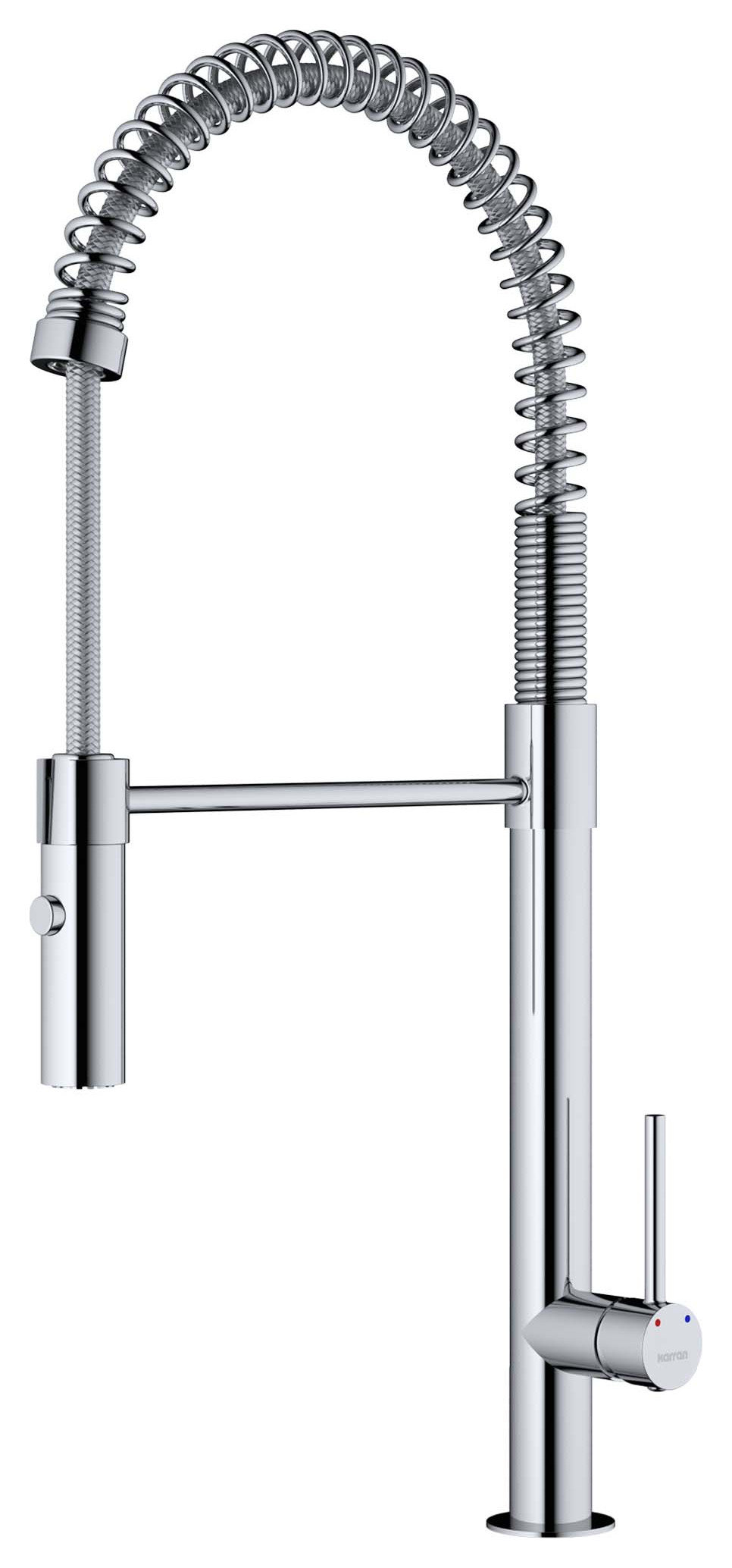 Karran Single-Handle Pull-Down Sprayer Kitchen Faucet, Chrome