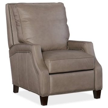 Hooker Furniture Caleigh Leather Recliner in Beige and Natchez Brown