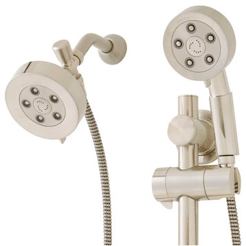 Neo Collection Anystream Slide Bar Mounted 2-Way Shower System, Brushed Nickel