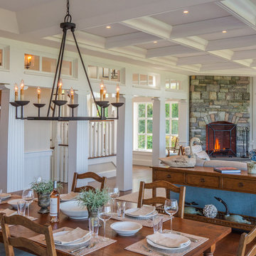 North-by-Northeast Dining & Living Room - Custom Cape Cod Home