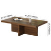 Modern Rectangle Wood Coffee Table Cocktail Table, Distressed