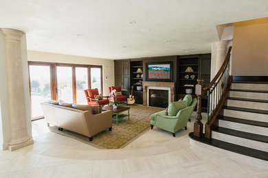 Tuscan living room photo in San Francisco