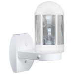 Besa Lighting - Besa Lighting 315153-WALL Costaluz 3151 Series - One Light Outdoor Wall Sconce - Series 3151 wall luminaire feature blown glass. ThCostaluz 3151 Series White Clear Glass *UL: Suitable for wet locations Energy Star Qualified: n/a ADA Certified: n/a  *Number of Lights: Lamp: 1-*Wattage:75w Medium base bulb(s) *Bulb Included:No *Bulb Type:Medium base *Finish Type:White