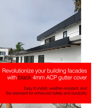 Aluminum Composite Panel (ACP / ACM) Gutter Lining and Soffit System in LA, CA