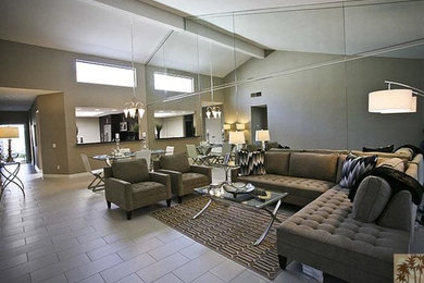 Family room - contemporary family room idea in Other