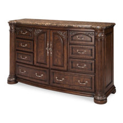 AICO Furniture - Monte Carlo II Dresser in Cafe Noir - N53050-46 - Fabric