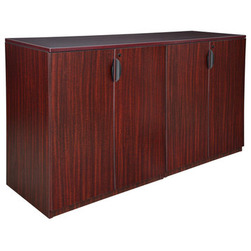 Legacy Stand Up Side to Side Storage Cabinet/ Storage Cabinet- Mahogany