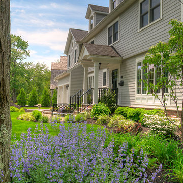 Traditional foundation planting enhances home