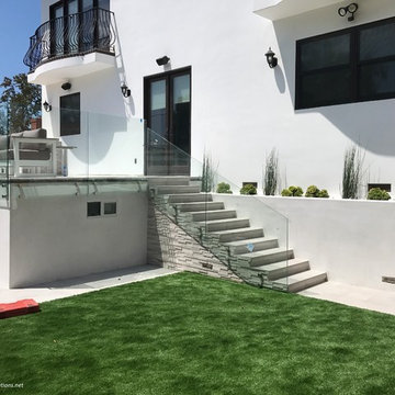 Before & After Pacific Palisades - Contemporary Pool with Built-In Cover
