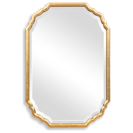 32" Traditional Gold Ornate Mirror