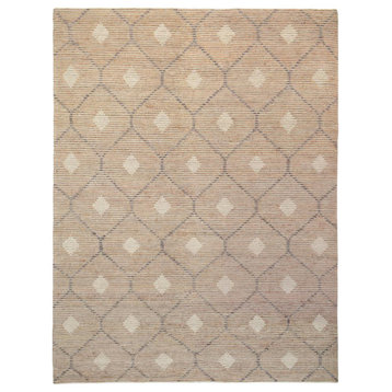 Reign Diamond Hand-Woven Area Rug  Natural/Beige/Gray 9X12