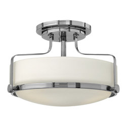 Hinkley Harper 3-Light Flush Mount, Chrome Finish - Flush-mount Ceiling Lighting