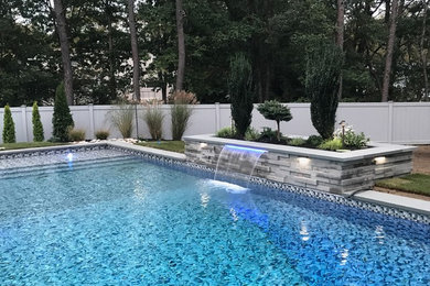 Example of a minimalist pool design in New York