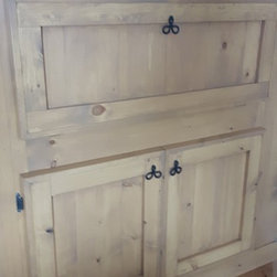 Custom Bar with Fireplace - Shelving