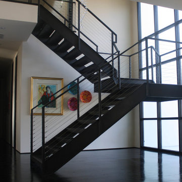 Iron and Wire Stair Railing