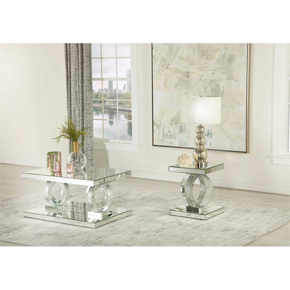 Coaster Modern Wood Rectangular Coffee Table with Rings Base in ...
