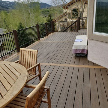 Trex spiced rum with havana gold accents. Existing railing modifications.