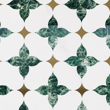 Elegant Petal Mosaic Flooring for a Nature-Inspired Look