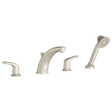 American Standard T075.921 Colony Pro Deck Mounted Roman Tub - Brushed Nickel