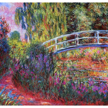 Claude Oscar Monet Water-Lily Pond- Water Irises Wall Decal Print