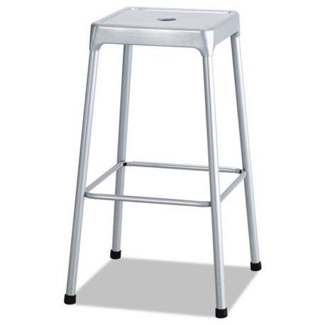 Bar-Height Steel Stool, Silver