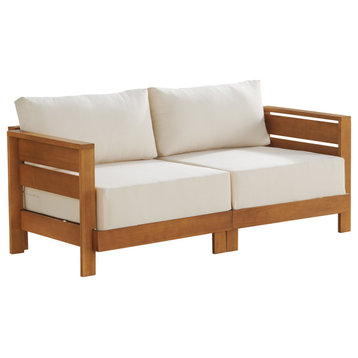 Barton Weather-Resistant 2-Person Outdoor Loveseat With Fade-Proof Cushions