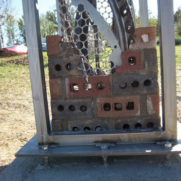 Industrial Facebook Sculpture